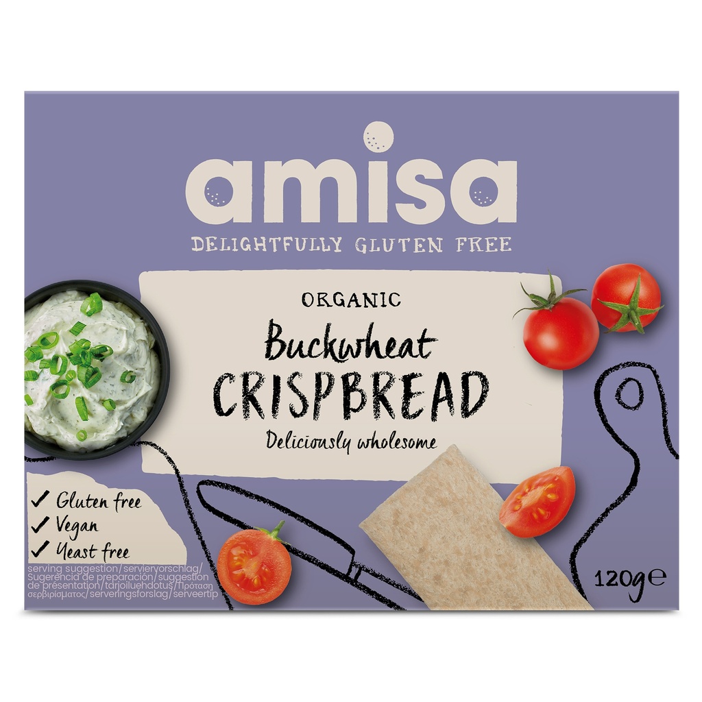 Amisa Organic GF Crispbread - Buckwheat X 12 X 120g