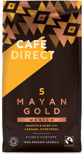 Cafe Direct Coffee - WHOLEBEAN Mayan Gold X 6 X 200g