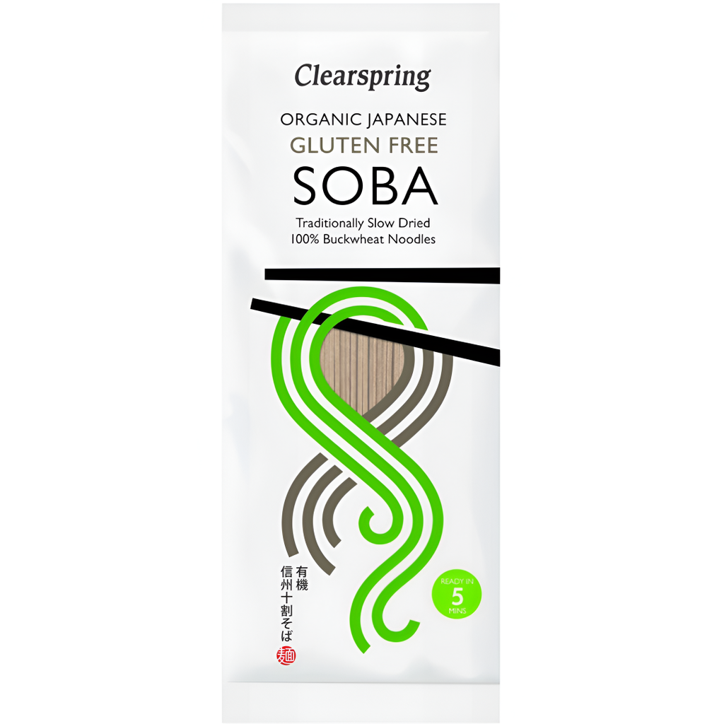 Clearspring Organic Noodles - Japanese 100% Buckwheat Soba CS208 X 6 X 200g