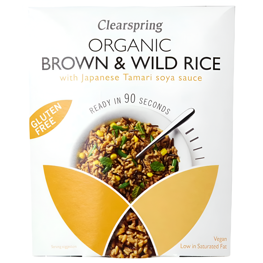 Clearspring Organic Rice with Sauce - Brown Wild Rice Tamari Soya CS860 X 5 X 250g