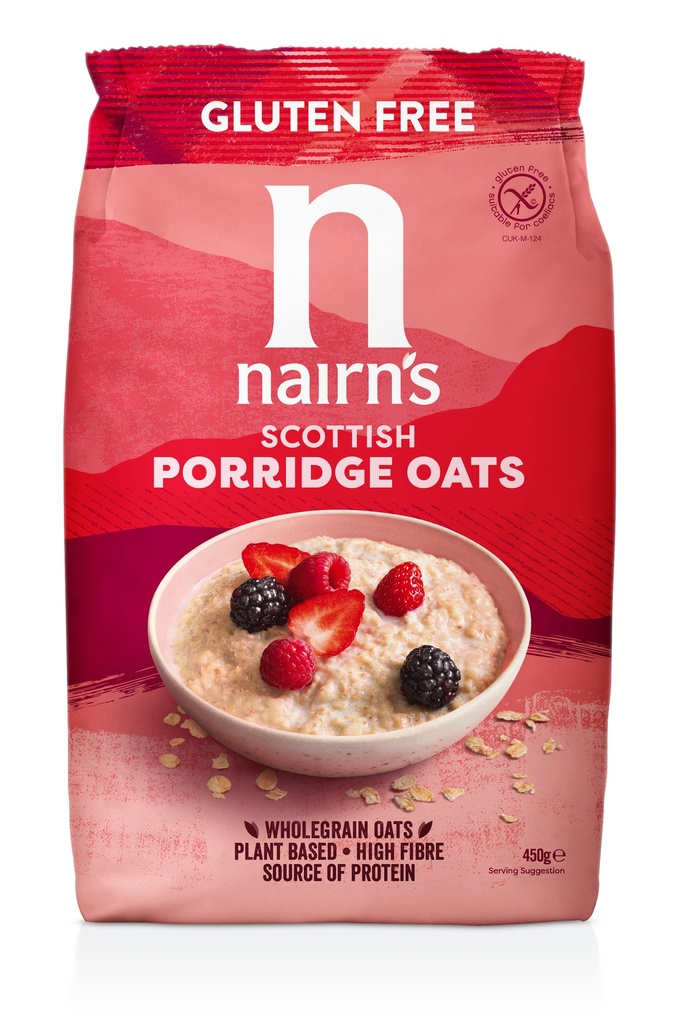 Nairns Gluten Free Cereals - Real Porridge Oats N9528 X 5 X 450g