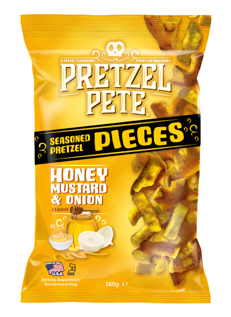 Pretzel Pete Snacking Pretzels - Pieces Honey Mustard And Onion X 8 X 120g