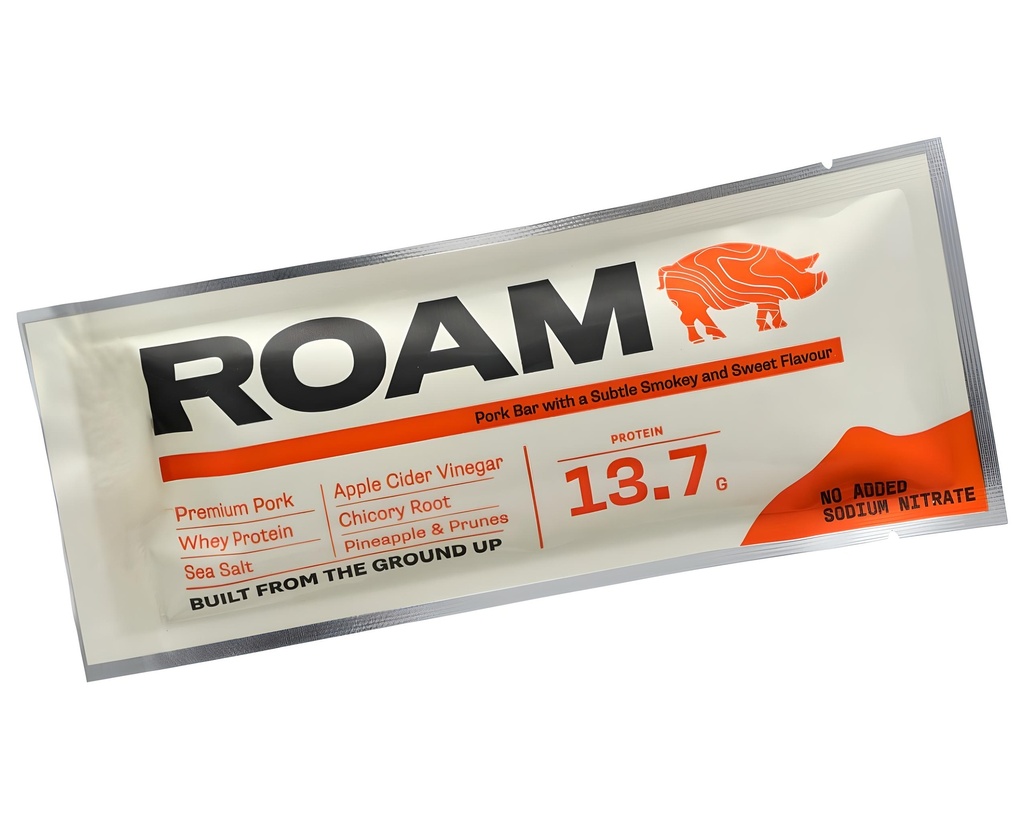 [20% OFF] Roam Foods Free Range Pork Bars - Sweet And Smokey X 12 X 45g