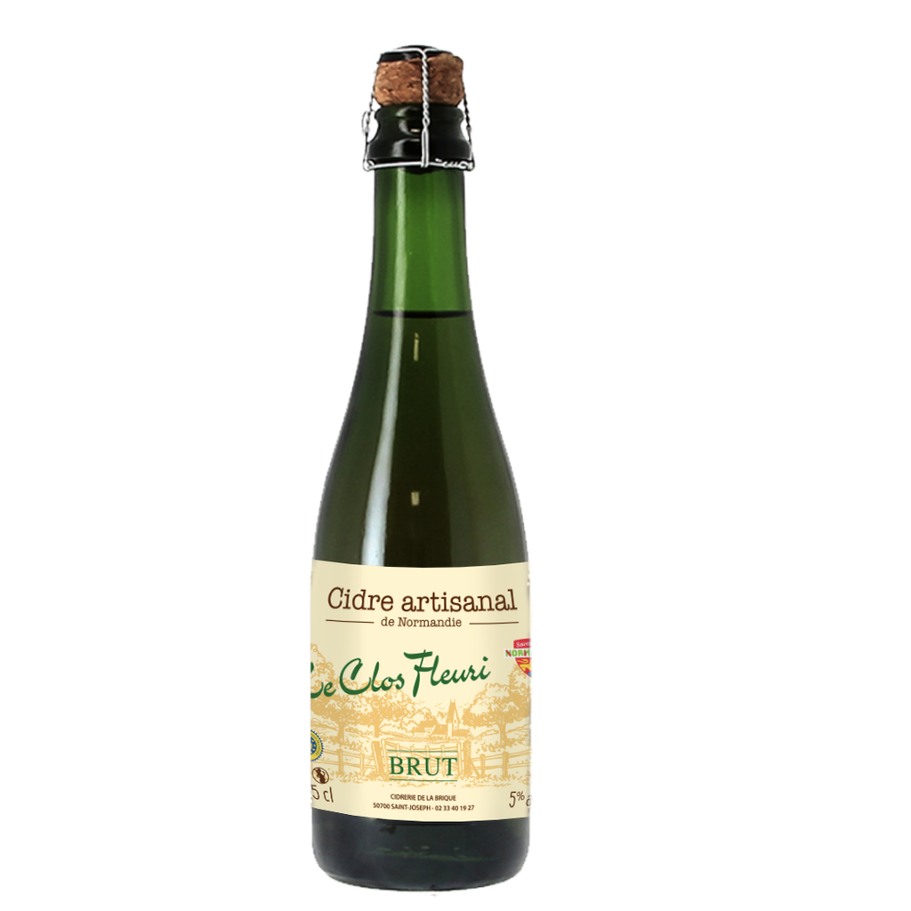 Le Clos Fleuri Artisanal Craft Cider - Brut IGP Normandy 4.5% ABV X 12 X 375ml