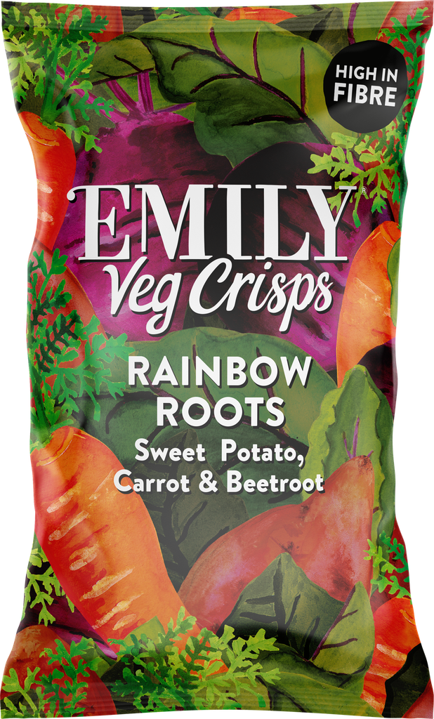 [15% OFF] Emily Veg Crisps - LARGE Mixed Rainbow Roots X 8 X 100g