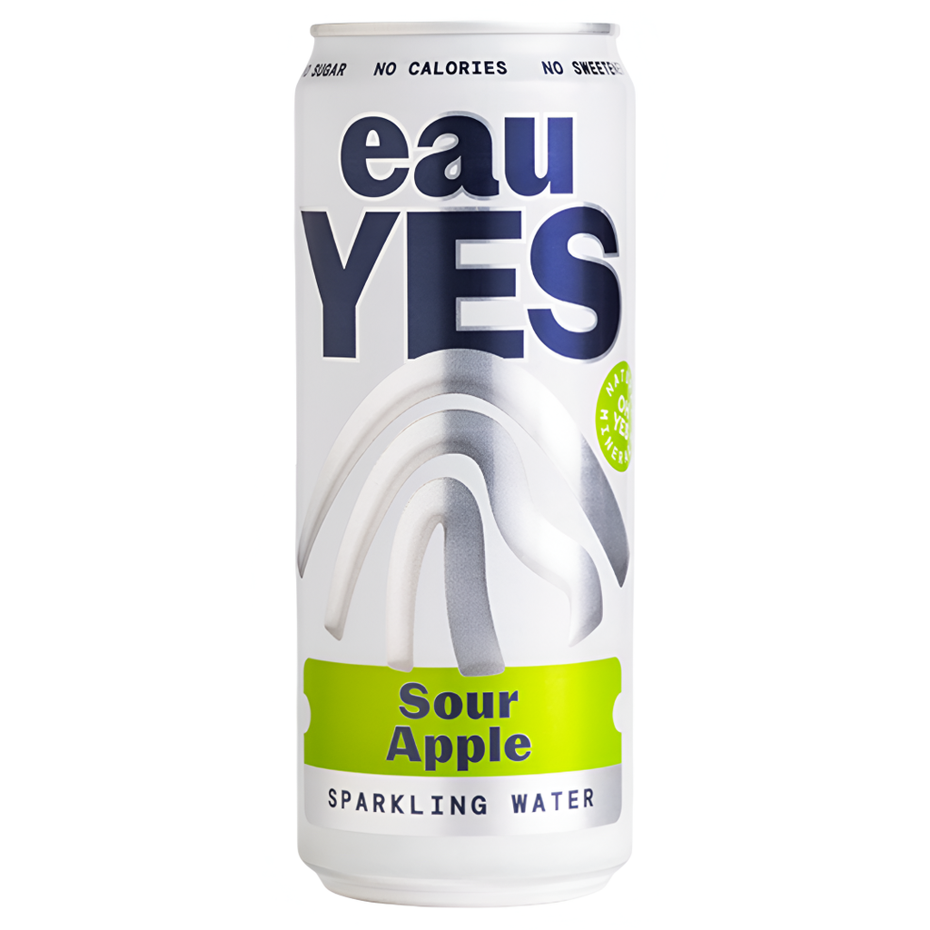 EauYes Sparkling Water - Sour Apple X 12 X 330ml