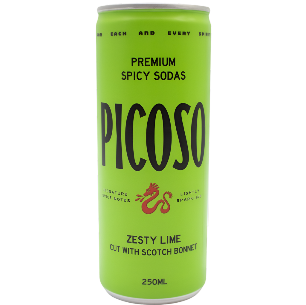 Picoso Spicy Soda - Zesty Lime And Scotch Bonnet X 12 X 250ml