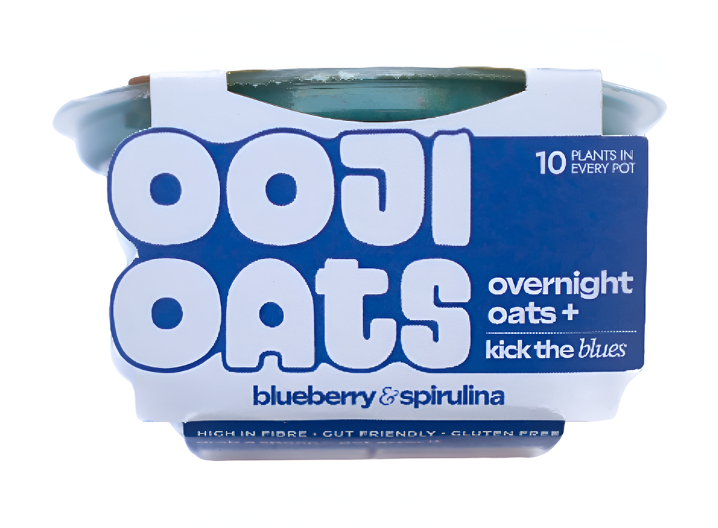 [15% OFF] Ooji Overnight Oats - Blueberry & Spirulina 160g