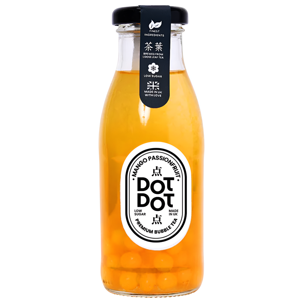 [PRODUCTION ISSUE] [25% OFF] Dot Dot Low Sugar Bubble Tea - BOTTLE Mango Passionfruit X 12 X 250ml