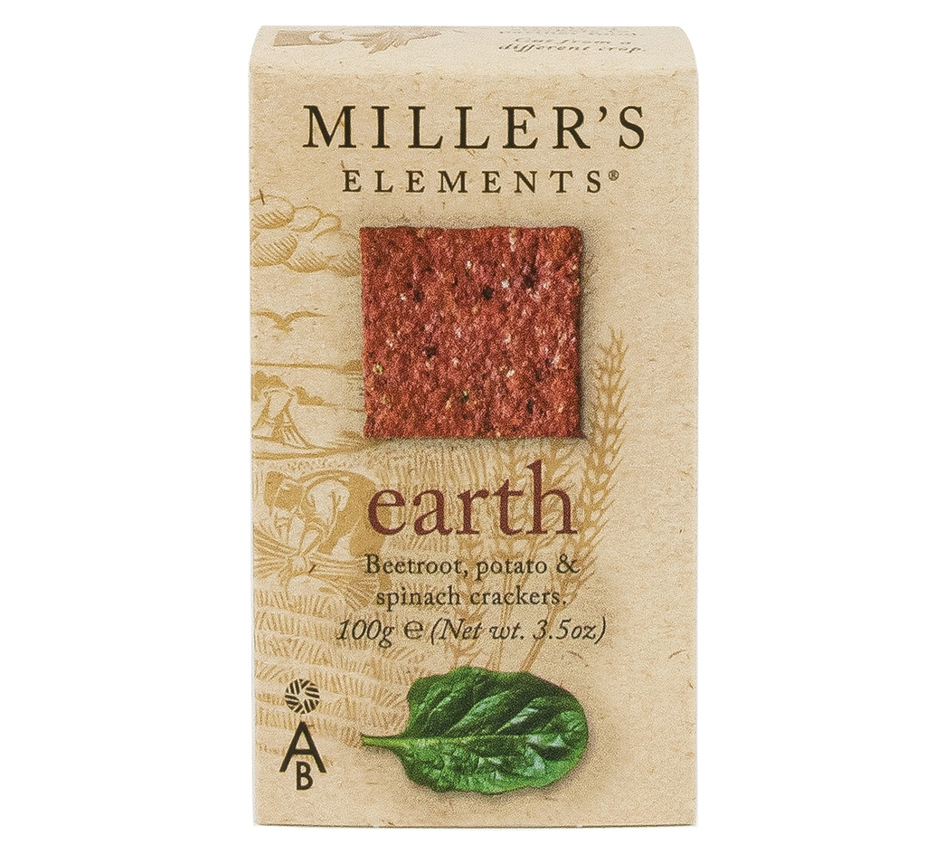 Millers Elements Crackers - Earth X 12 X 100g