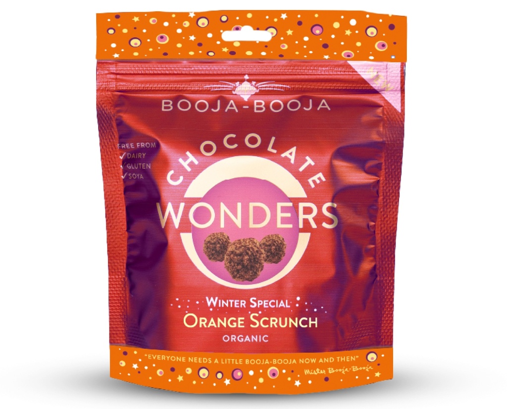 [PRE-ORDER] Booja Booja Vegan Chocolate Wonders XMAS - Orange Scrunch 65g