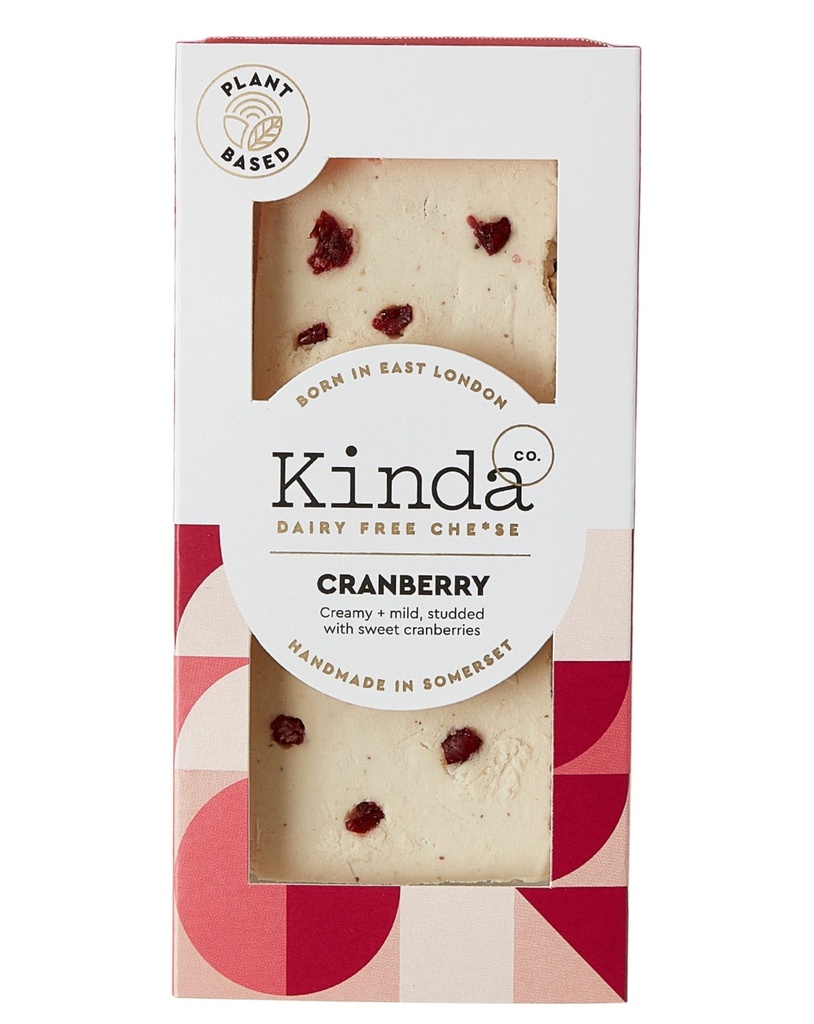 Kinda Co Dairy Free Cheese - Cranberry 120g