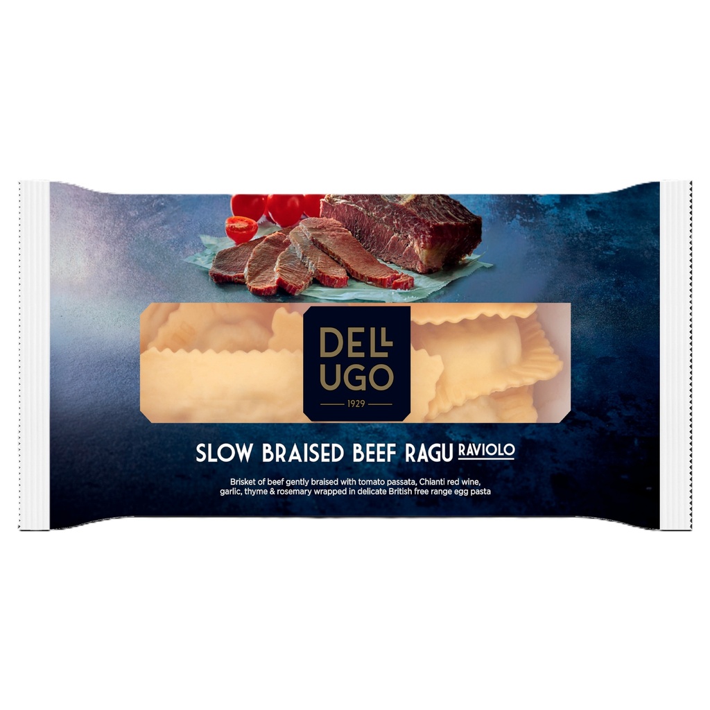 Dell Ugo Fresh Filled Pasta - Ravioli Slow Braised Beef Ragu 250g