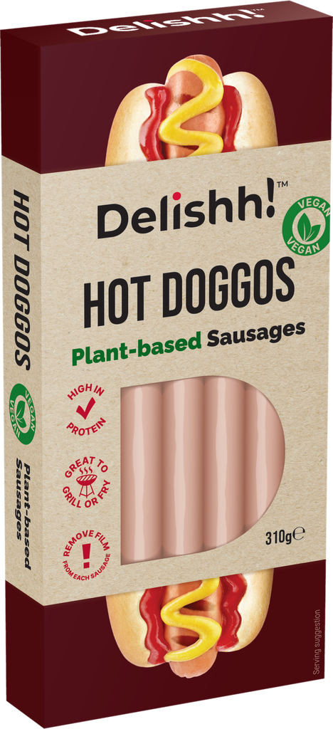 Delishh Plant based Sausages - Hot Doggos 310g