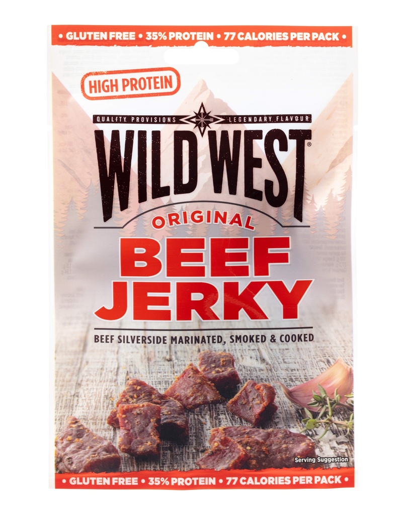 Wild West Beef Jerky - Original X 12 X 25g