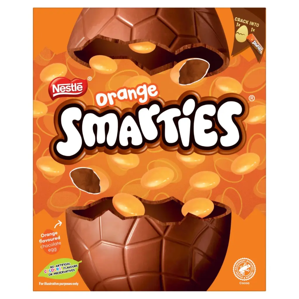 Smarties Chocolate Easter Range  - LARGE Milk Egg Orange 188g