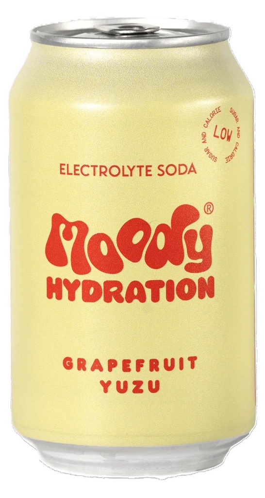 Moody Hydration Functional Soda - CAN Electrolyte Grapefruit Yuzu X 12 X 330ml