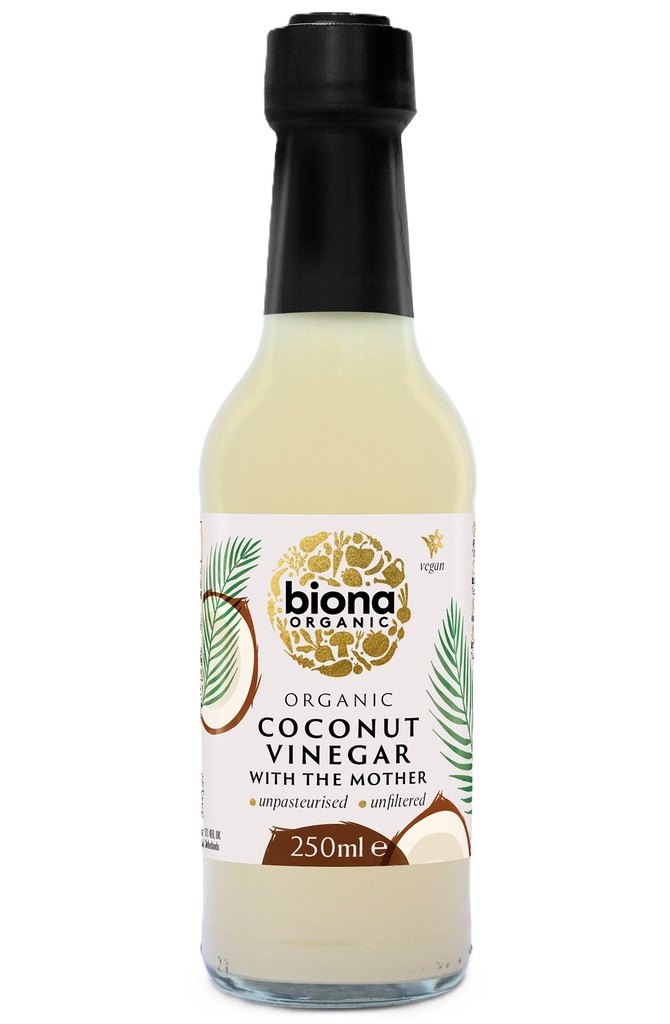 Biona Organic Coconut Vinegar - Unfiltetered with Mother X 6 X 250ml