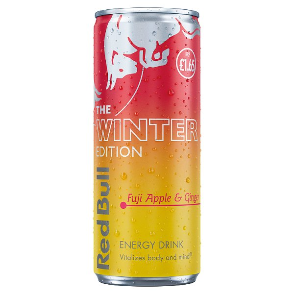 Red Bull Energy Drink - - Winter Edition Fuji Apple & Ginger PM £1.65 X 12 X 250ml