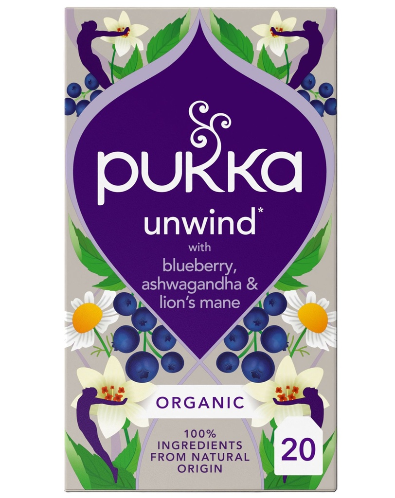 Pukka Organic Teas - Blueberry Ashwagandha and Lions Mane X 4 X 20pc