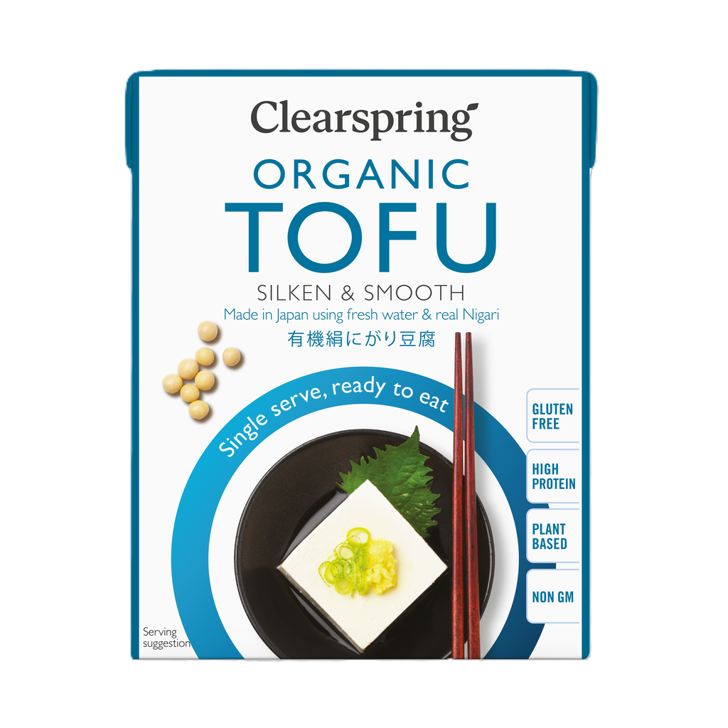 Clearspring Organic Japanese Tofu - LARGE Soya Bean Curd SPE0101.200A X 12 X 200g