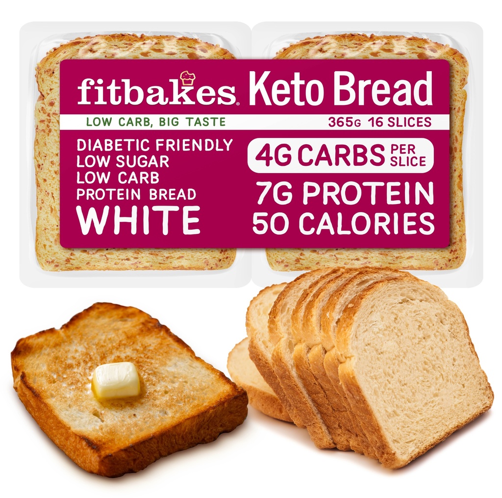 [15% OFF] Fitbakes Keto Bread - White 190g