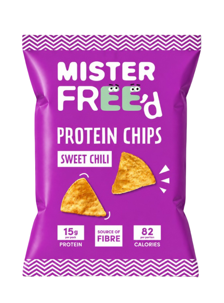 Mister Freed High Protein Tortilla Chips - SMALL Sweet Chilli X 10 X 65g