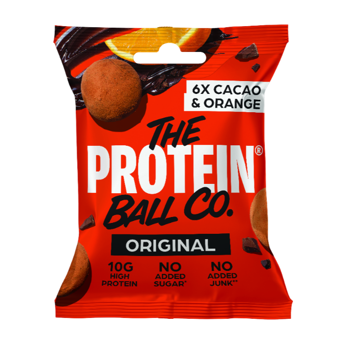 The Protein Ball Co High Fibre Ball - Cacao and Orange X 10 X 45g