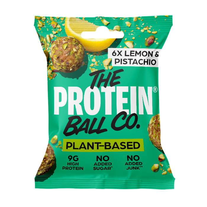 The Protein Ball Co Plant Based Ball - Lemon and Pistachio X 10 X 45g