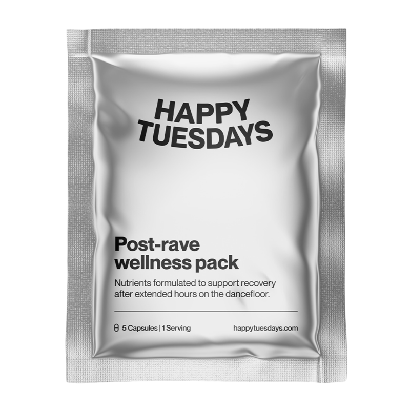 Happy Tuesdays Food Supplements - Post Rave Wellness X 10 X 5g