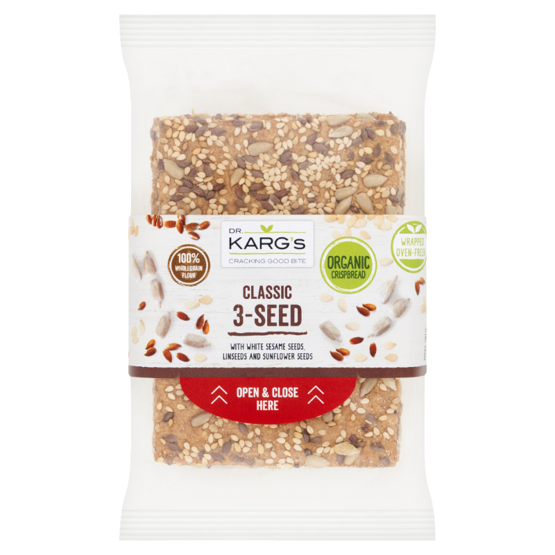 Dr Kargs Organic Crispbread - Classic Three Seed X 8 X 200g