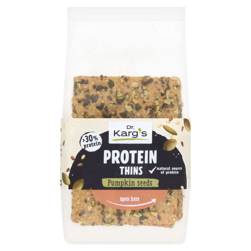 Dr Kargs Protein Crispbreads - Pumpkin Seeds Protein Thins X 14 X 150g