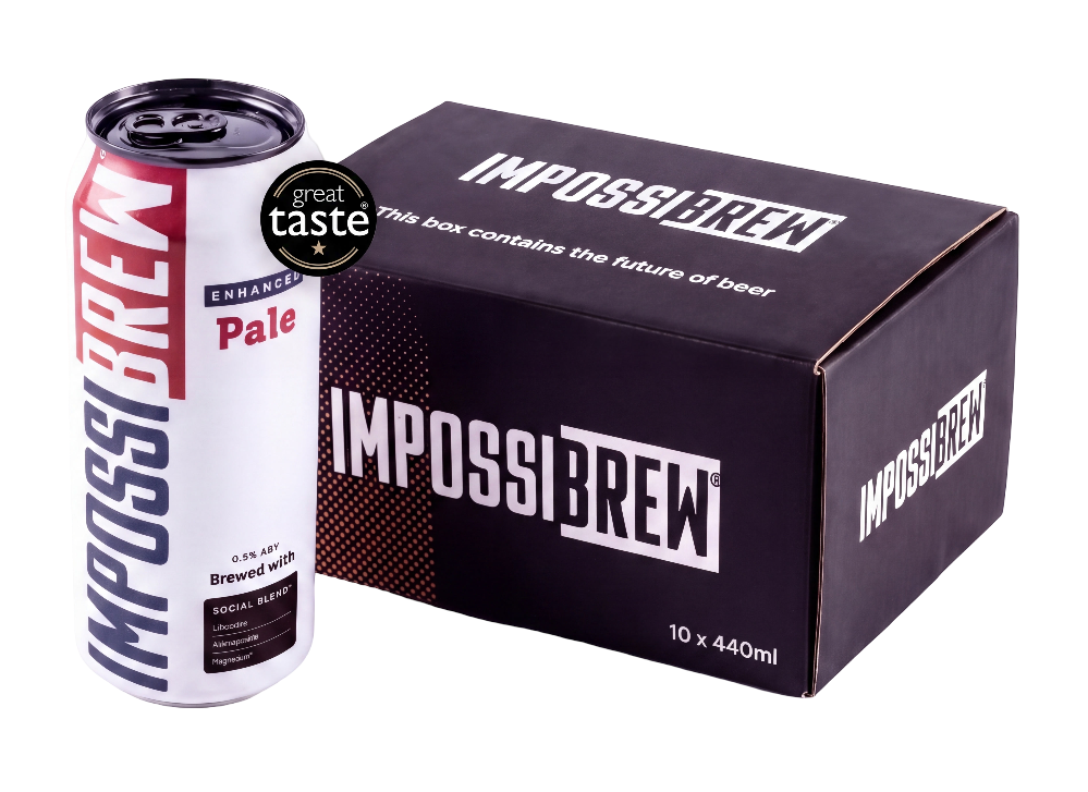 Impossibrew Alcohol Free Beer - Enhanced Hazy Pale 0.5% ABV X 10 X 440ml