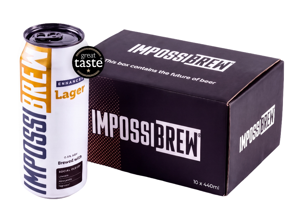 Impossibrew Alcohol Free Beer - Enhanced Lager 0.5% ABV X 10 X 440ml