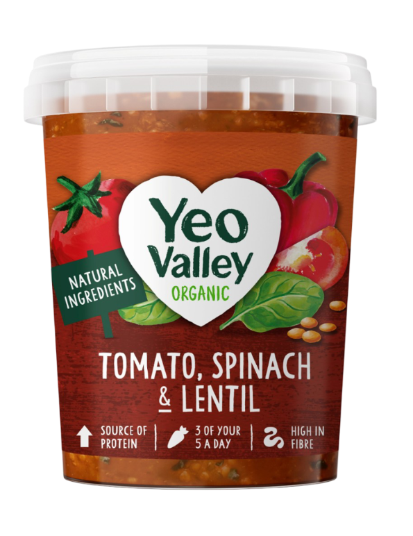 Yeo Valley Organic Soup - Tomato Spinach and Lentil 400g