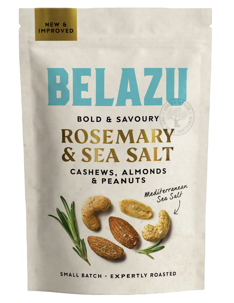 Belazu Nut Mix - Rosemary & Sea Salt X 6 X 120g