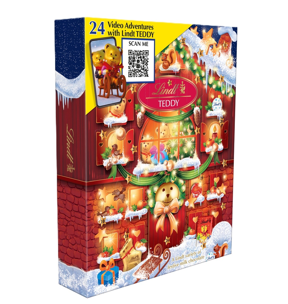 Lindt Advent Calendar - Teddy Chocolates X 4 X 250g