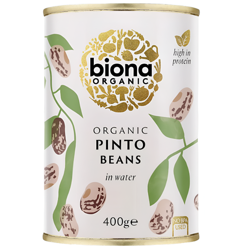 [3135] Biona Organic Veg & Pulse Cans - Pinto Beans X 6 X 400g