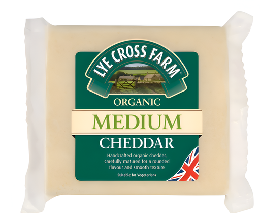 [3144] Lye Cross Organic Cheddar Block - Organic Medium 245g