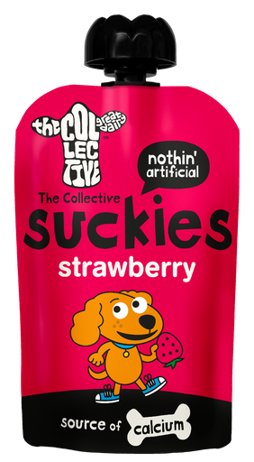 [9934] The Collective Suckies Kids Yoghurt Pouches - Strawberry X 6 X 90g