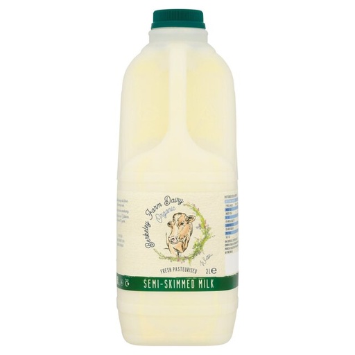 [12736] Berkeley Farm Dairy Organic Milk - Semi Skimmed X 6 X 2L