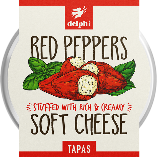 [3780] Delphi Olives & Tapas - Red Pepper Stuffed Feta 135g
