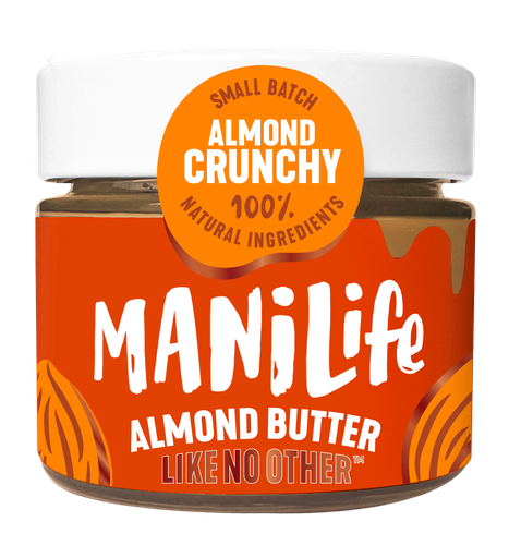 [13408] [15% OFF] Manilife Almond Butter - Crunchy X 8 X 160g