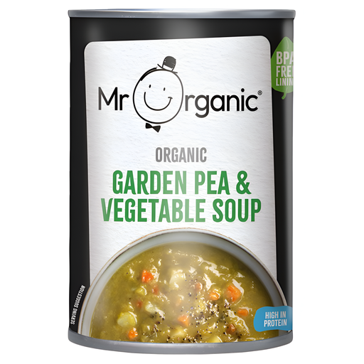 [13851] Mr Organic Soup - Garden Pea and Vegetable X 6 X 400g