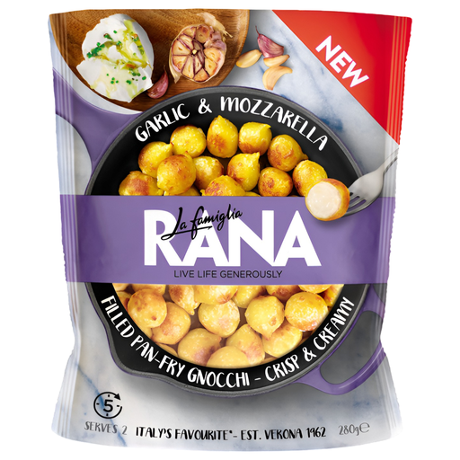[12983] Rana Fresh Filled Pan Fry Gnocchi - Garlic and Mozzarella 280g