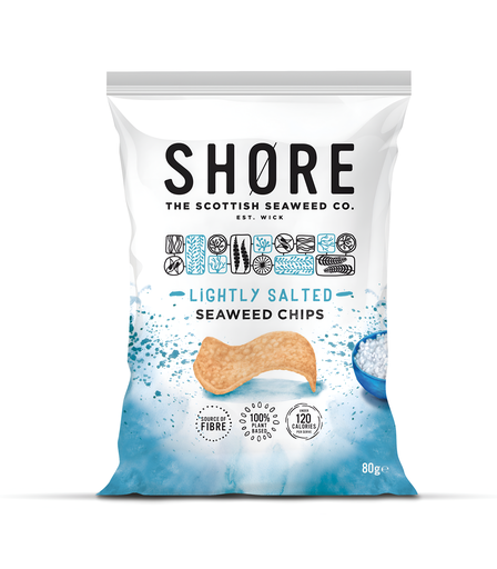 [14331] SHORE Seaweed Chips - Lightly Salted X 12 X 80g