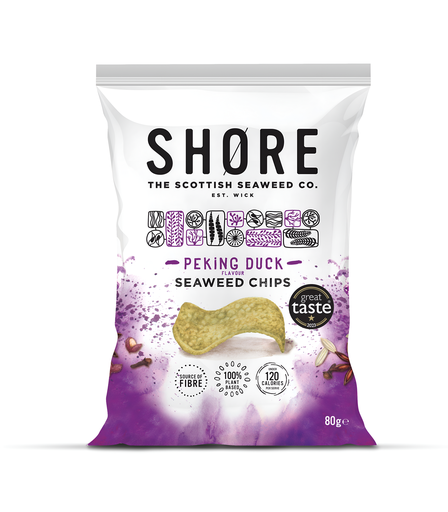 [14333] SHORE Seaweed Chips - Peking Duck X12 X 80g