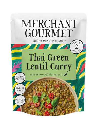 [14555] Merchant Gourmet Ready Meals - Thai Green Lentil Curry X 6 X 280g