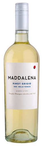 [15499] Maddalena Organic White Wine - Pinot Grigio 2024 DOC Delle Venezie 12.5% ABV X 6 X 750ml ITALY