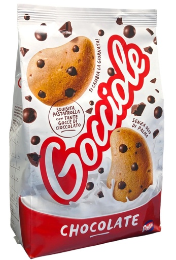 [15742] Pavesi Italian Cookies - Gocciole Chocolate X 12 X 500g